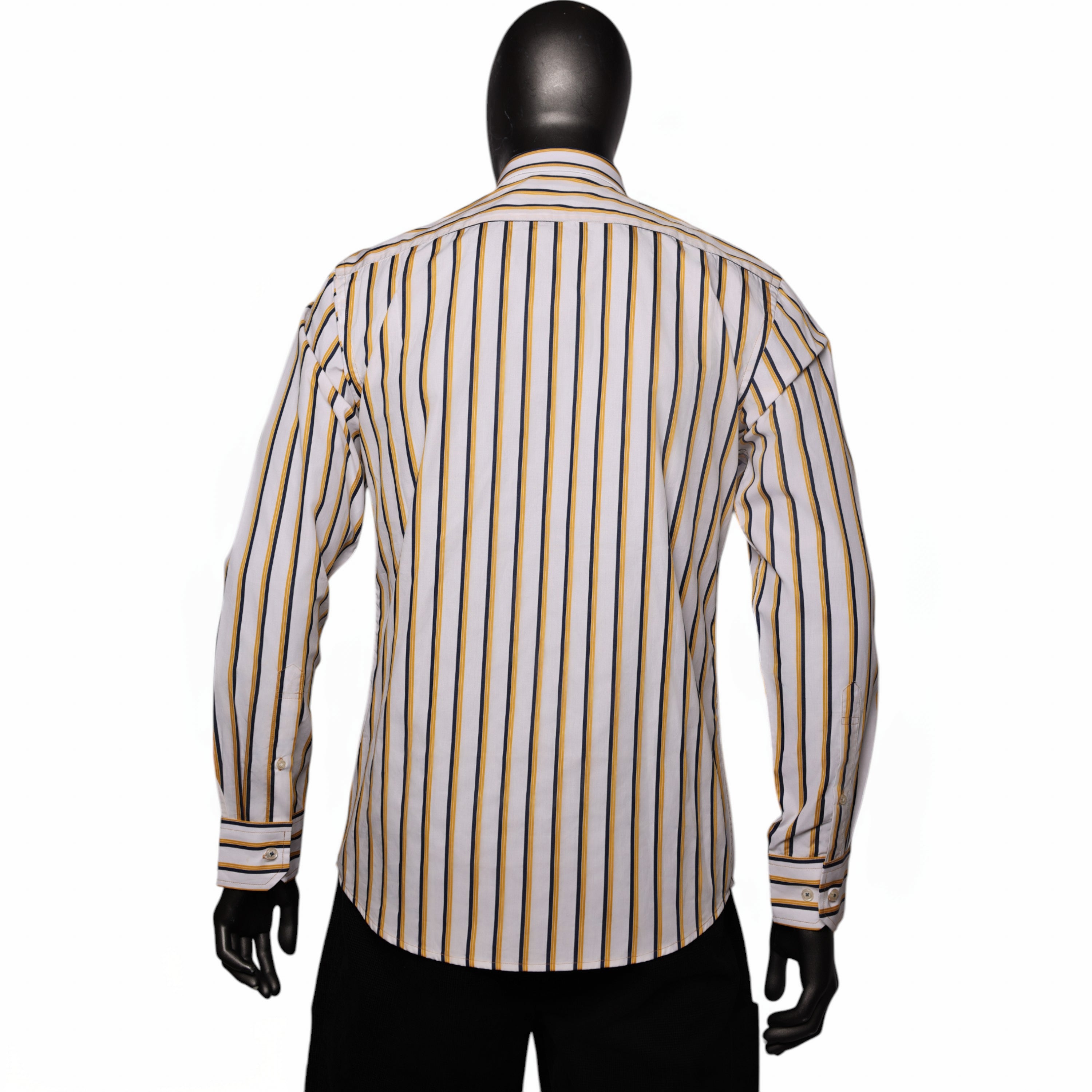 Polo Shirt Nathan Signature Ls Stripe White/Yellow